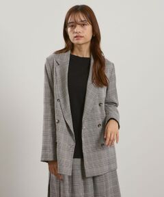 QUEENS COURT / クイーンズコート テーラードジャケット | マルチグレンチェックテーラードジャケット≪手洗い可能≫