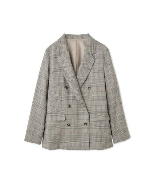 QUEENS COURT / クイーンズコート テーラードジャケット | マルチグレンチェックテーラードジャケット≪手洗い可能≫ | 詳細3