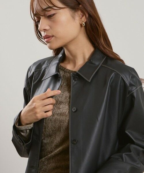 QUEENS COURT / クイーンズコート テーラードジャケット | シープナッパチョウステンカラージャケット | 詳細4