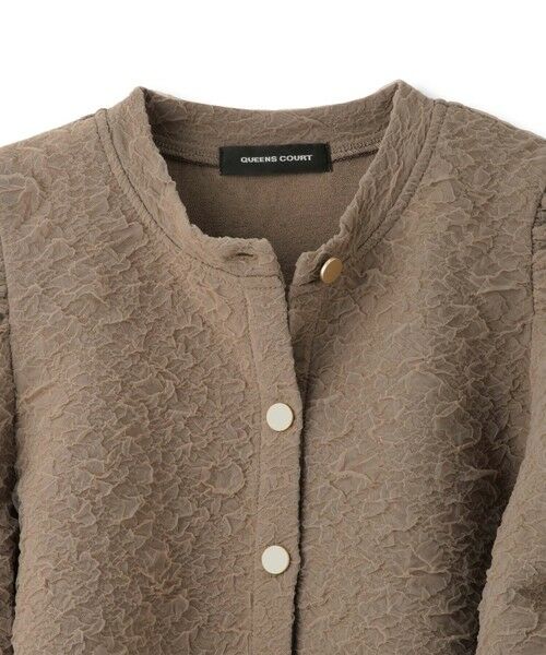 QUEENS COURT / クイーンズコート テーラードジャケット | フクレチュールJQDカーディッシュジャケット≪手洗い可能≫ | 詳細11