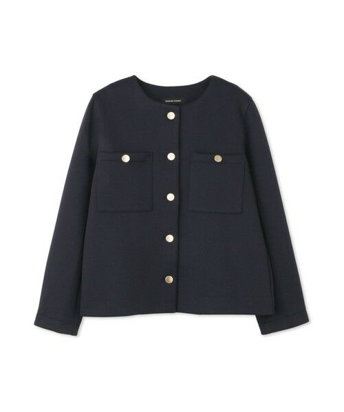 QUEENS COURT / クイーンズコート テーラードジャケット | カルゼダンボールノーカラージャケット≪手洗い可能≫ | 詳細6