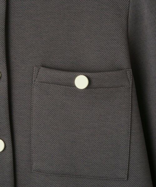 QUEENS COURT / クイーンズコート テーラードジャケット | カルゼダンボールノーカラージャケット≪手洗い可能≫ | 詳細16