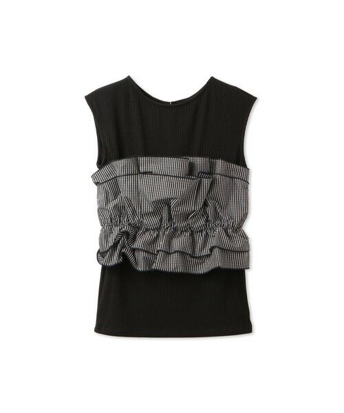 QUEENS COURT / クイーンズコート カットソー | タフタチェックビスチェレイヤードカットソー≪手洗い可能≫ | 詳細3