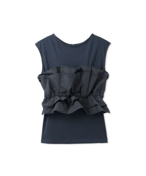 QUEENS COURT / クイーンズコート カットソー | タフタチェックビスチェレイヤードカットソー≪手洗い可能≫ | 詳細12