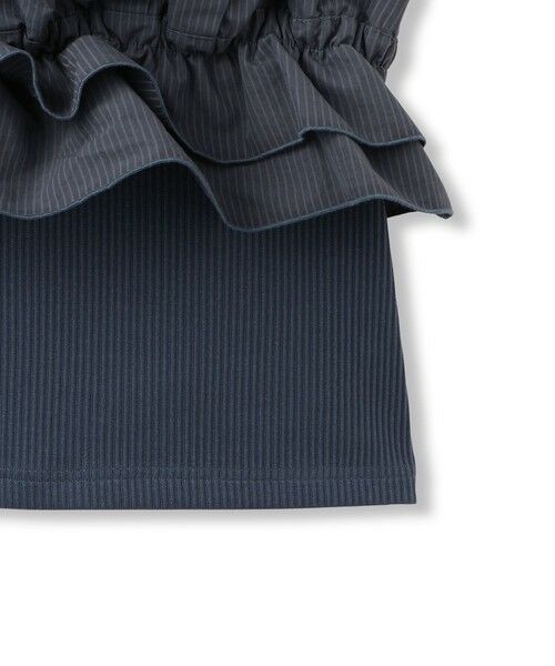 QUEENS COURT / クイーンズコート カットソー | タフタチェックビスチェレイヤードカットソー≪手洗い可能≫ | 詳細16