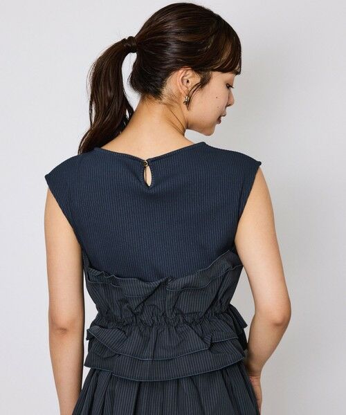 QUEENS COURT / クイーンズコート カットソー | タフタチェックビスチェレイヤードカットソー≪手洗い可能≫ | 詳細8