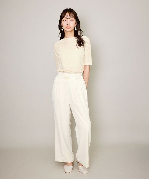 QUEENS COURT / クイーンズコート カットソー | シアーベロアセンターシームプルオーバー≪手洗い可能≫ | 詳細3