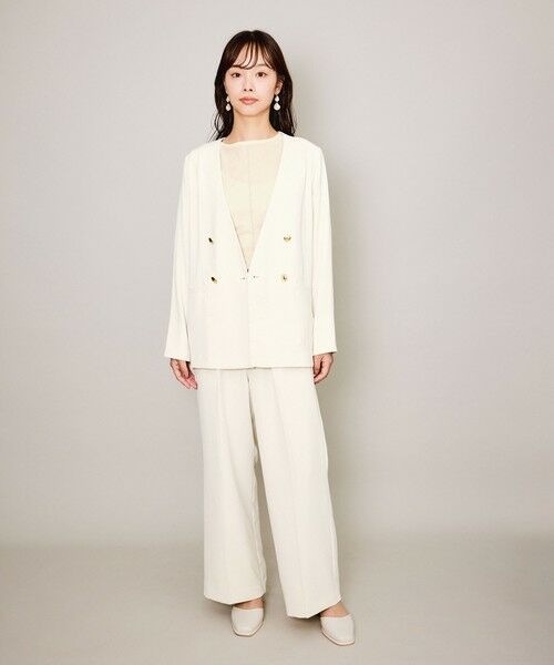 QUEENS COURT / クイーンズコート カットソー | シアーベロアセンターシームプルオーバー≪手洗い可能≫ | 詳細4