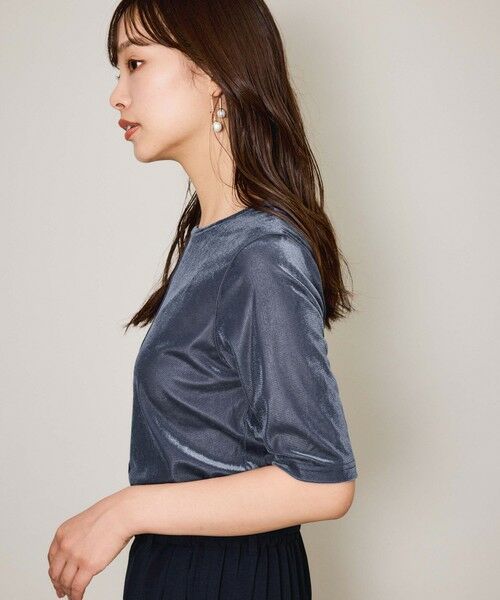 QUEENS COURT / クイーンズコート カットソー | シアーベロアセンターシームプルオーバー≪手洗い可能≫ | 詳細10