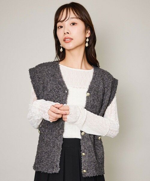 QUEENS COURT / クイーンズコート カットソー | マルチレースパッチワークカットソー≪手洗い可能≫ | 詳細7