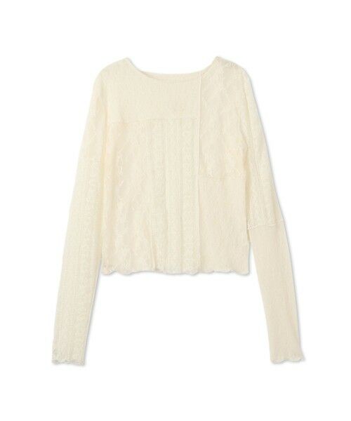 QUEENS COURT / クイーンズコート カットソー | マルチレースパッチワークカットソー≪手洗い可能≫ | 詳細9