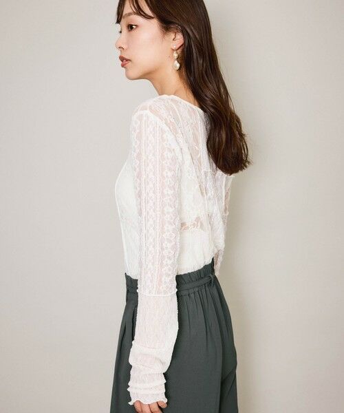 QUEENS COURT / クイーンズコート カットソー | マルチレースパッチワークカットソー≪手洗い可能≫ | 詳細3