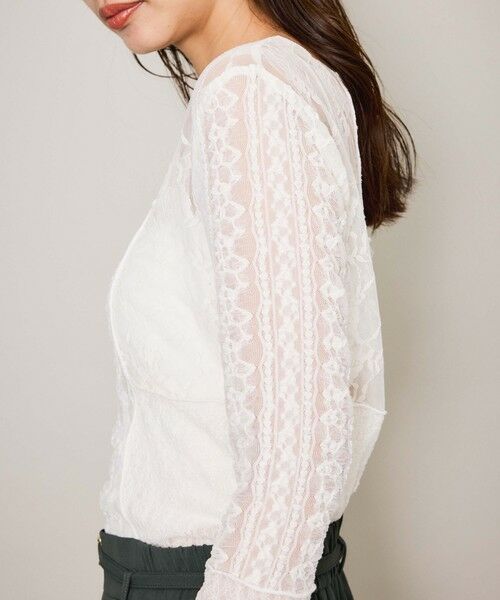 QUEENS COURT / クイーンズコート カットソー | マルチレースパッチワークカットソー≪手洗い可能≫ | 詳細4