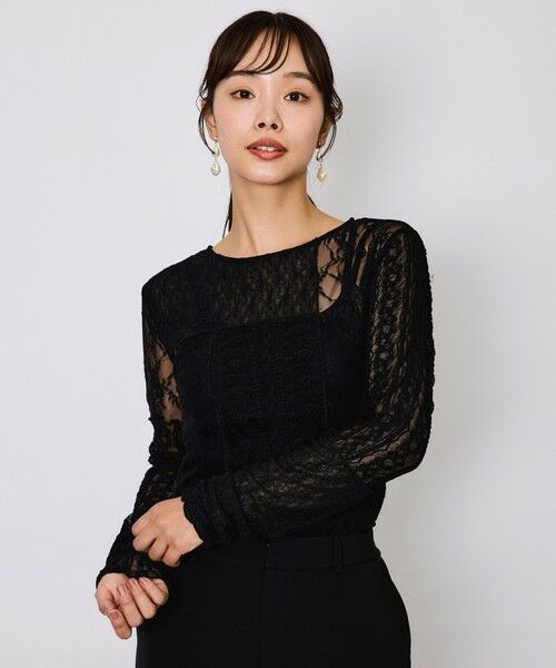 QUEENS COURT / クイーンズコート カットソー | マルチレースパッチワークカットソー≪手洗い可能≫ | 詳細11