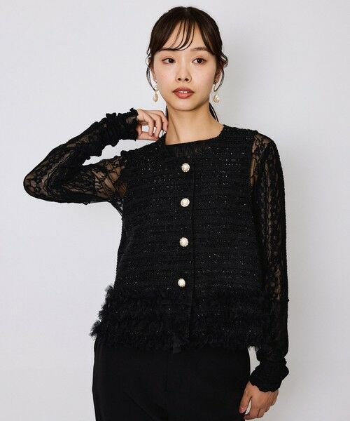 QUEENS COURT / クイーンズコート カットソー | マルチレースパッチワークカットソー≪手洗い可能≫ | 詳細14