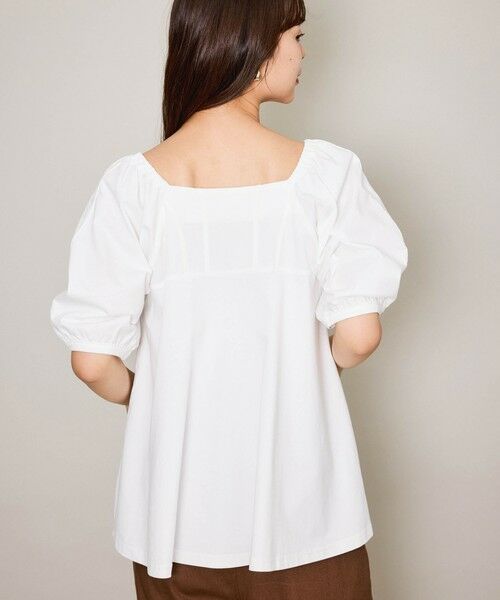 QUEENS COURT / クイーンズコート カットソー | クリアテンジクパフペプラムプルオーバー≪洗濯機で洗える≫ | 詳細2