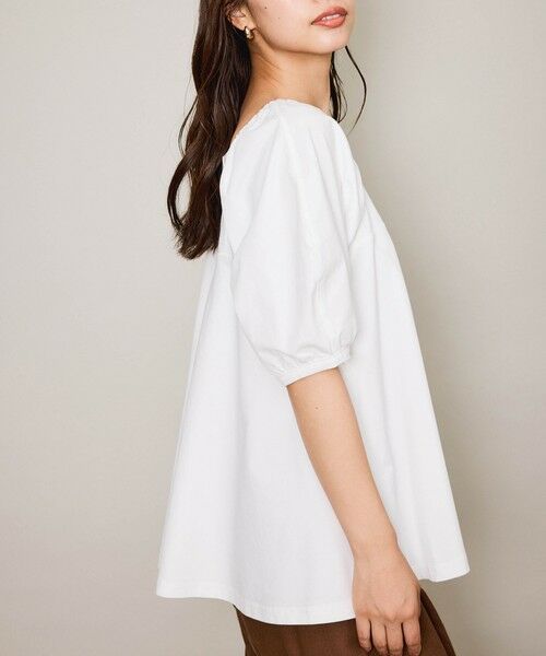 QUEENS COURT / クイーンズコート カットソー | クリアテンジクパフペプラムプルオーバー≪洗濯機で洗える≫ | 詳細3