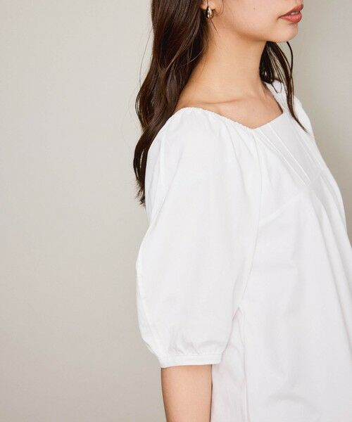 QUEENS COURT / クイーンズコート カットソー | クリアテンジクパフペプラムプルオーバー≪洗濯機で洗える≫ | 詳細4