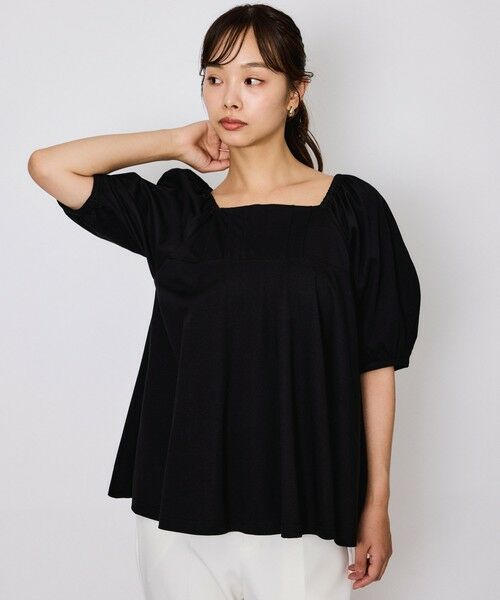 QUEENS COURT / クイーンズコート カットソー | クリアテンジクパフペプラムプルオーバー≪洗濯機で洗える≫ | 詳細7