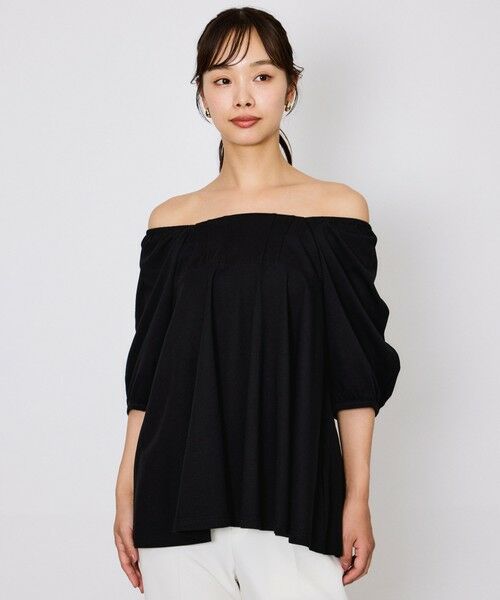 QUEENS COURT / クイーンズコート カットソー | クリアテンジクパフペプラムプルオーバー≪洗濯機で洗える≫ | 詳細8