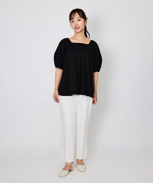 QUEENS COURT / クイーンズコート カットソー | クリアテンジクパフペプラムプルオーバー≪洗濯機で洗える≫ | 詳細9