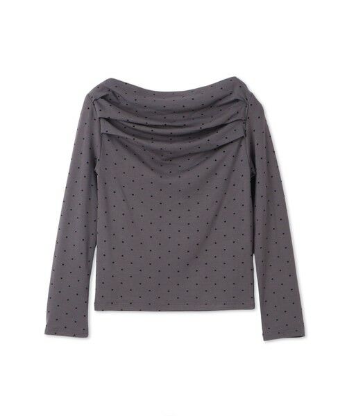 QUEENS COURT / クイーンズコート カットソー | モノトーンドットオフショルカットソー≪手洗い可能≫ | 詳細9