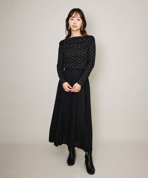 QUEENS COURT / クイーンズコート カットソー | モノトーンドットオフショルカットソー≪手洗い可能≫ | 詳細16