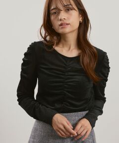 QUEENS COURT / クイーンズコート カットソー | シアーベロアシャーリングカットソー≪手洗い可能≫