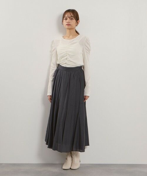 QUEENS COURT / クイーンズコート カットソー | シアーベロアシャーリングカットソー≪手洗い可能≫ | 詳細3