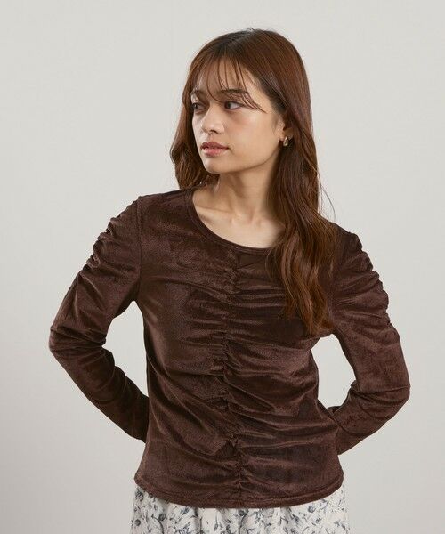 QUEENS COURT / クイーンズコート カットソー | シアーベロアシャーリングカットソー≪手洗い可能≫ | 詳細9
