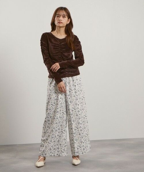 QUEENS COURT / クイーンズコート カットソー | シアーベロアシャーリングカットソー≪手洗い可能≫ | 詳細12