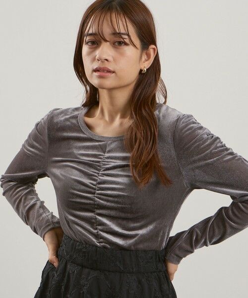 QUEENS COURT / クイーンズコート カットソー | シアーベロアシャーリングカットソー≪手洗い可能≫ | 詳細14