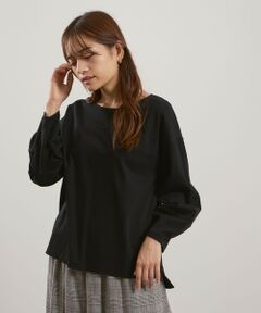QUEENS COURT / クイーンズコート カットソー | シルキースムースランタンスリーブカットソー≪手洗い可能≫