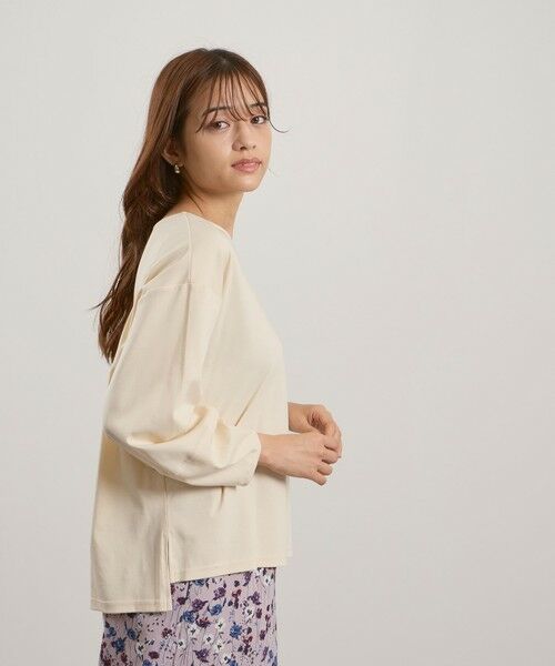 QUEENS COURT / クイーンズコート カットソー | シルキースムースランタンスリーブカットソー≪手洗い可能≫ | 詳細3