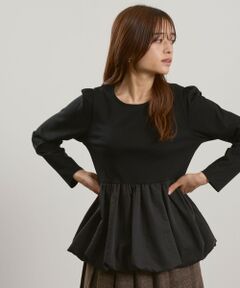 QUEENS COURT / クイーンズコート カットソー | シルキースムースバルーンヘムカットソー≪手洗い可能≫