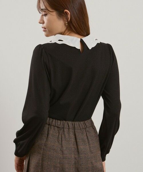 QUEENS COURT / クイーンズコート カットソー | レースカラーラメMIXカットソー≪手洗い可能≫ | 詳細4