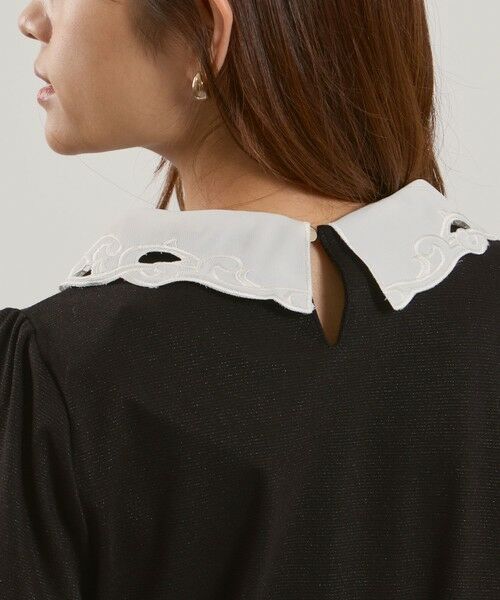 QUEENS COURT / クイーンズコート カットソー | レースカラーラメMIXカットソー≪手洗い可能≫ | 詳細5