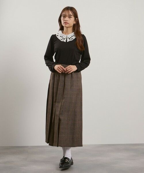 QUEENS COURT / クイーンズコート カットソー | レースカラーラメMIXカットソー≪手洗い可能≫ | 詳細7