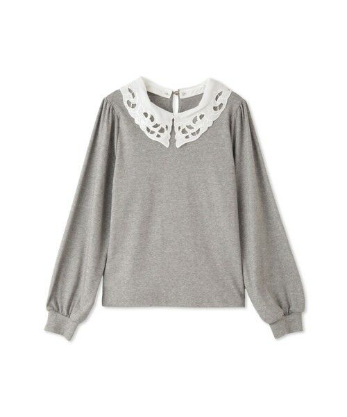 QUEENS COURT / クイーンズコート カットソー | レースカラーラメMIXカットソー≪手洗い可能≫ | 詳細12