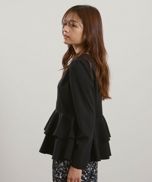 QUEENS COURT / クイーンズコート カーディガン・ボレロ | カットJQDダブルペプラムカーディガン≪手洗い可能≫ | 詳細2