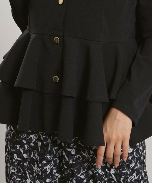 QUEENS COURT / クイーンズコート カーディガン・ボレロ | カットJQDダブルペプラムカーディガン≪手洗い可能≫ | 詳細5