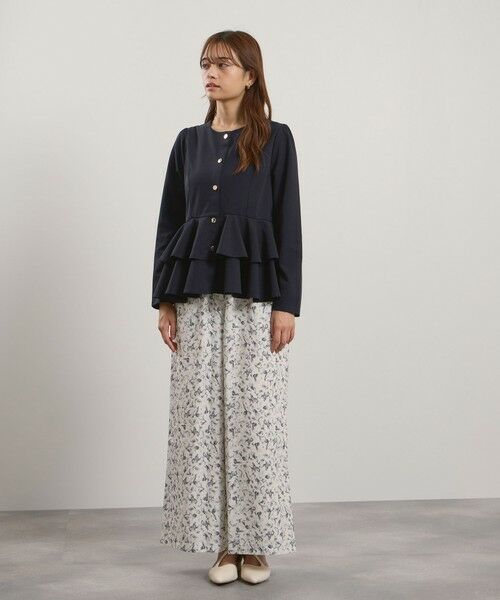 QUEENS COURT / クイーンズコート カーディガン・ボレロ | カットJQDダブルペプラムカーディガン≪手洗い可能≫ | 詳細9