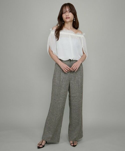 QUEENS COURT / クイーンズコート その他パンツ | ライトツィードタックパンツ≪手洗い可能≫ | 詳細9