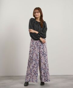 QUEENS COURT / クイーンズコート その他パンツ | マルチフラワーイージーワイドパンツ≪手洗い可能≫