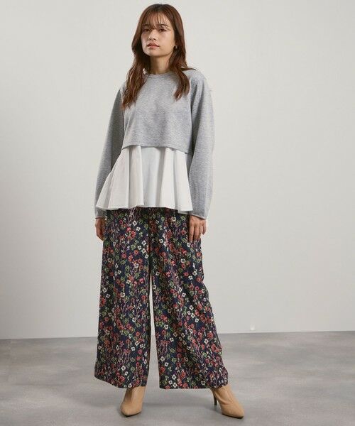 QUEENS COURT / クイーンズコート その他パンツ | マルチフラワーイージーワイドパンツ≪手洗い可能≫ | 詳細16