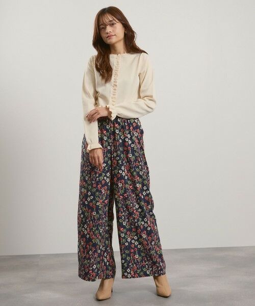 QUEENS COURT / クイーンズコート その他パンツ | マルチフラワーイージーワイドパンツ≪手洗い可能≫ | 詳細18