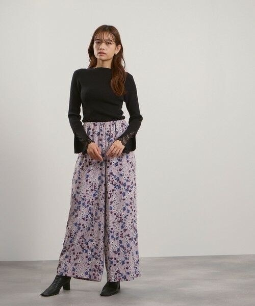 QUEENS COURT / クイーンズコート その他パンツ | マルチフラワーイージーワイドパンツ≪手洗い可能≫ | 詳細21