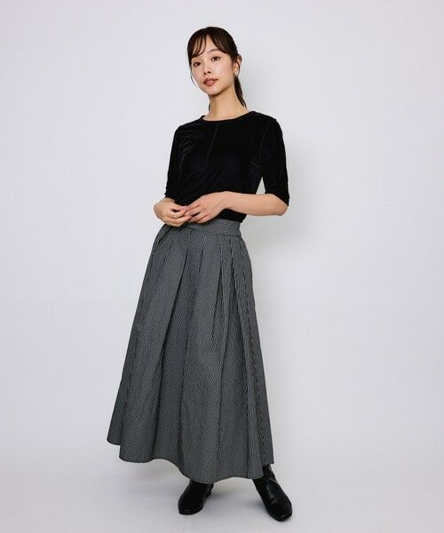 QUEENS COURT / クイーンズコート ミニ・ひざ丈スカート | タフタチェックフレアスカート≪手洗い可能≫ | 詳細6