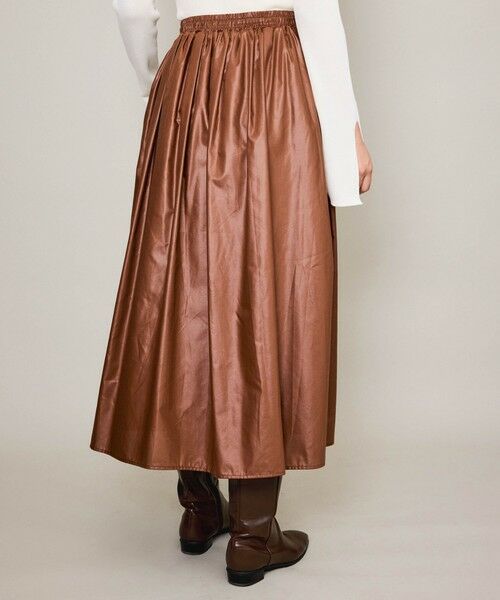 QUEENS COURT / クイーンズコート ミニ・ひざ丈スカート | シアーレザー調フレアスカート≪手洗い可能≫ | 詳細14