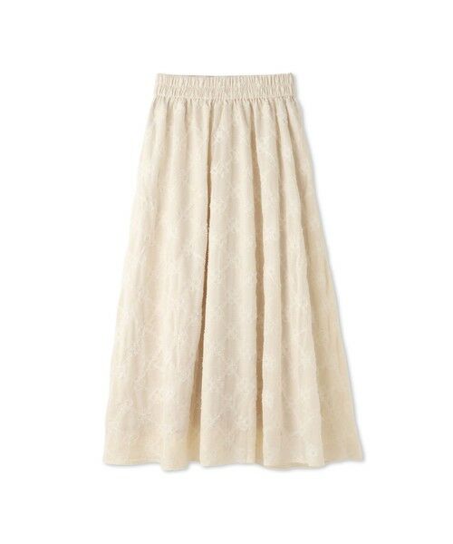 QUEENS COURT / クイーンズコート ミニ・ひざ丈スカート | フラワーレース刺繍フレアスカート≪手洗い可能≫ | 詳細10